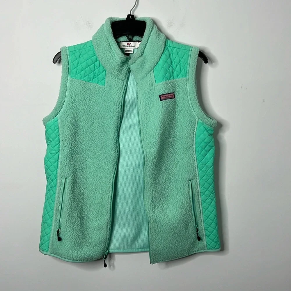 Vineyard Vines Sea View Quilted Mint Green Vest